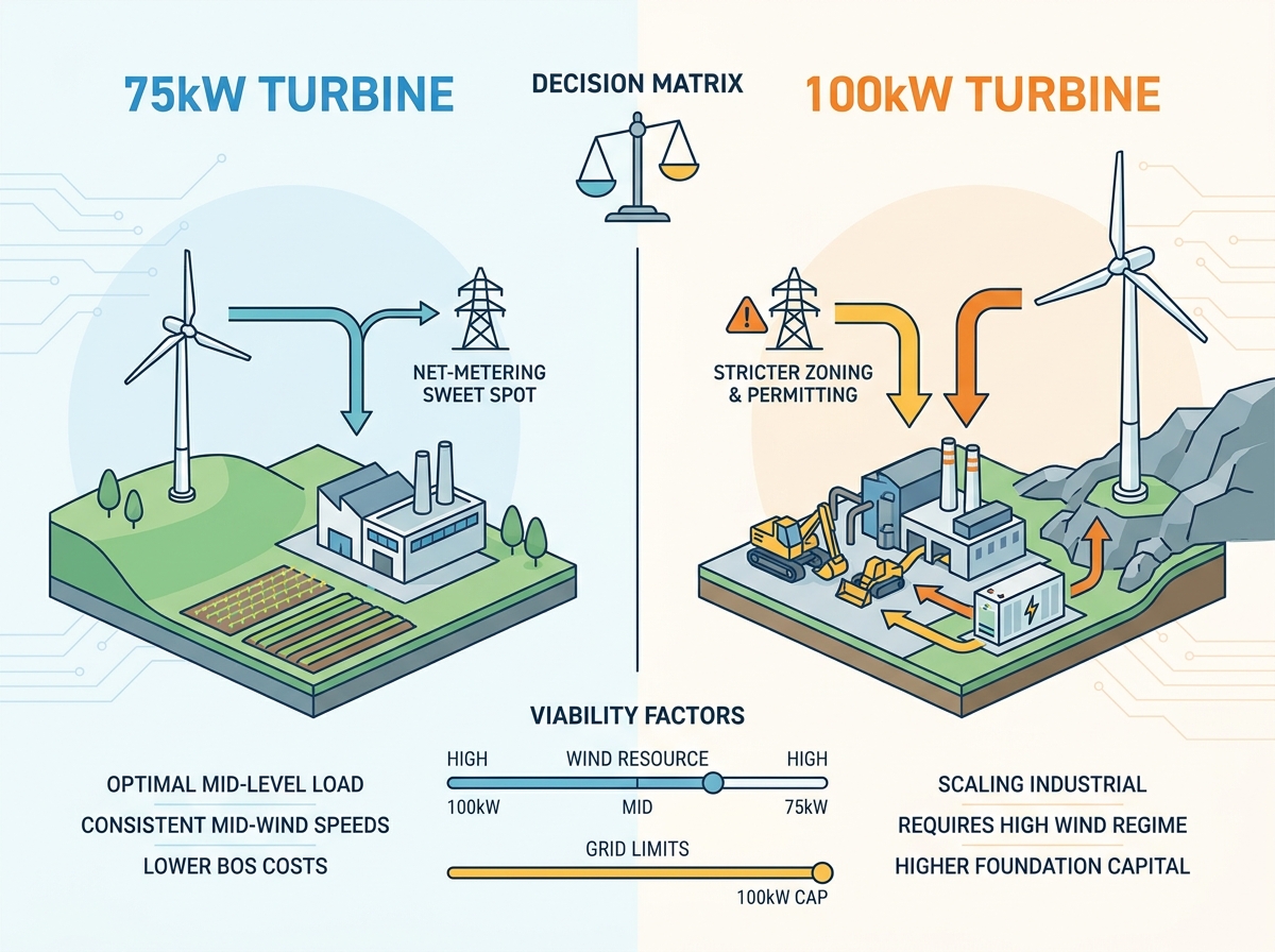 75kw vs 100kw wind turbine