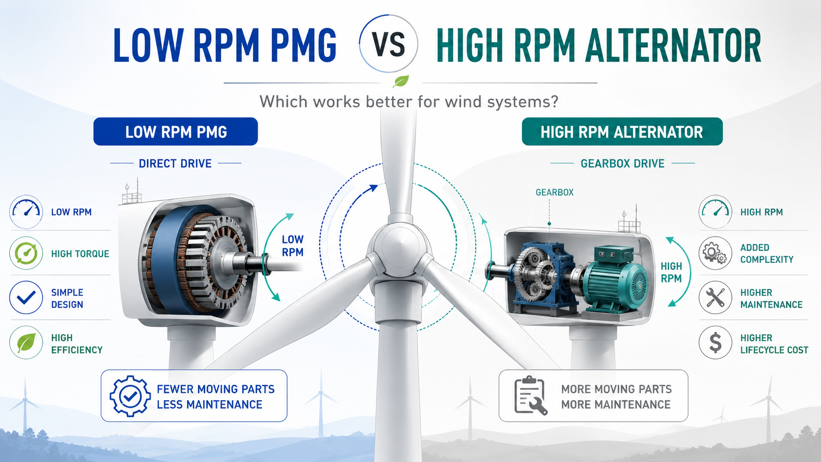 Low RPM PMG Vs High RPM Alternator: Which Works Better For Wind Systems?